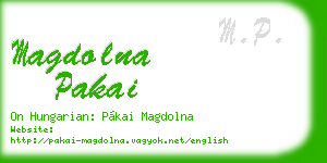 magdolna pakai business card